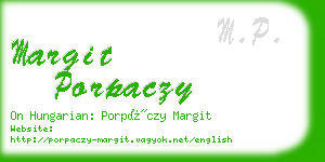 margit porpaczy business card